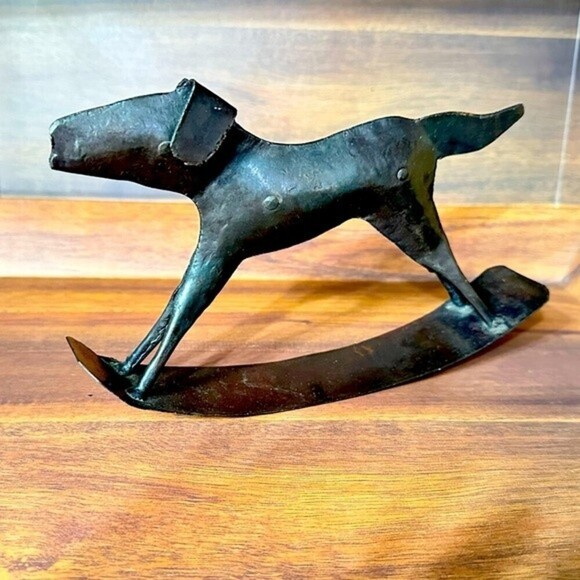 Vintage Rustic Metal Rocking‎ Dog - Picture 7 of 8